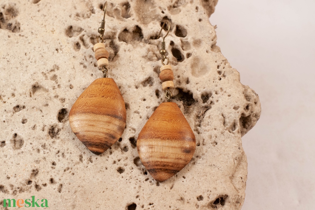 Fa fülbevaló - ékszer - fülbevaló - lógó fülbevaló - Meska.hu