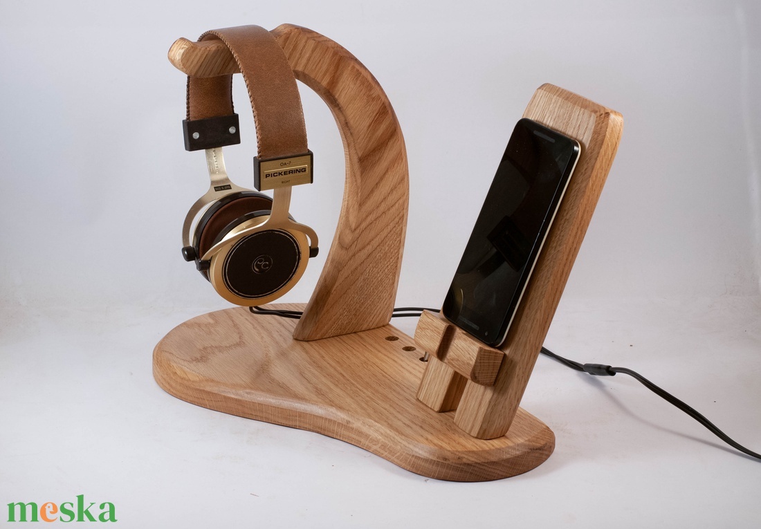 Fejhallgató, és mobiltelefon tartó, asztali rendező - otthon & életmód - tárolás & rendszerezés - íróasztali tároló - Meska.hu