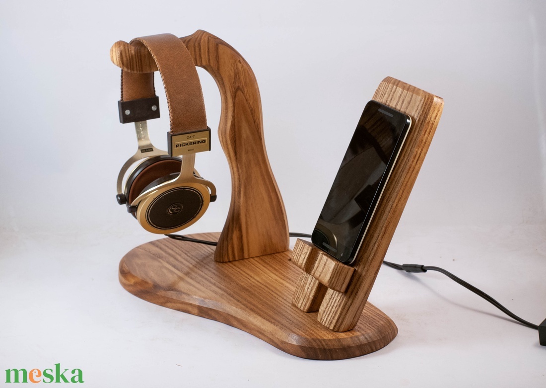 Fejhallgató, és mobiltelefon tartó, asztali rendező - otthon & életmód - tárolás & rendszerezés - íróasztali tároló - Meska.hu