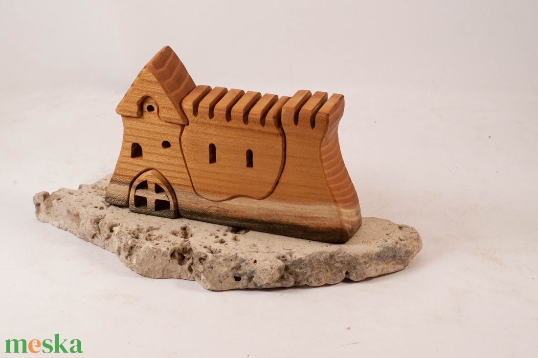  Fa várkastély, fa építő, kirakó - játék & sport - építőjáték - Meska.hu