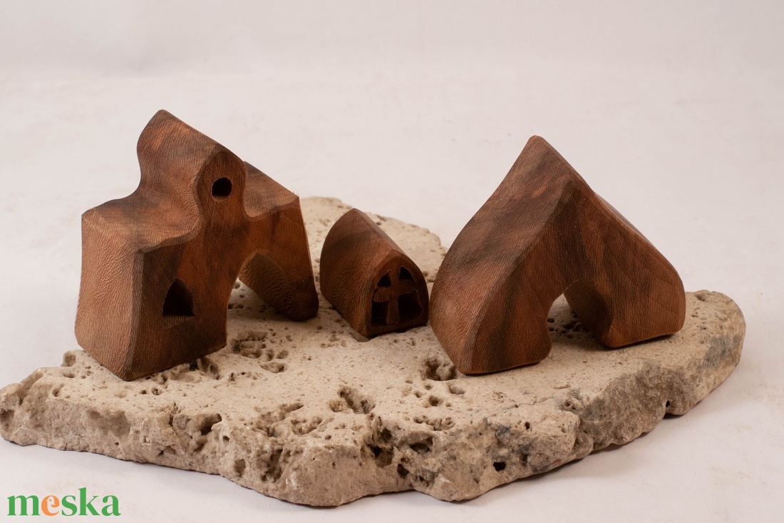  Fa házikó, fa építő, kirakó - játék & sport - építőjáték - Meska.hu