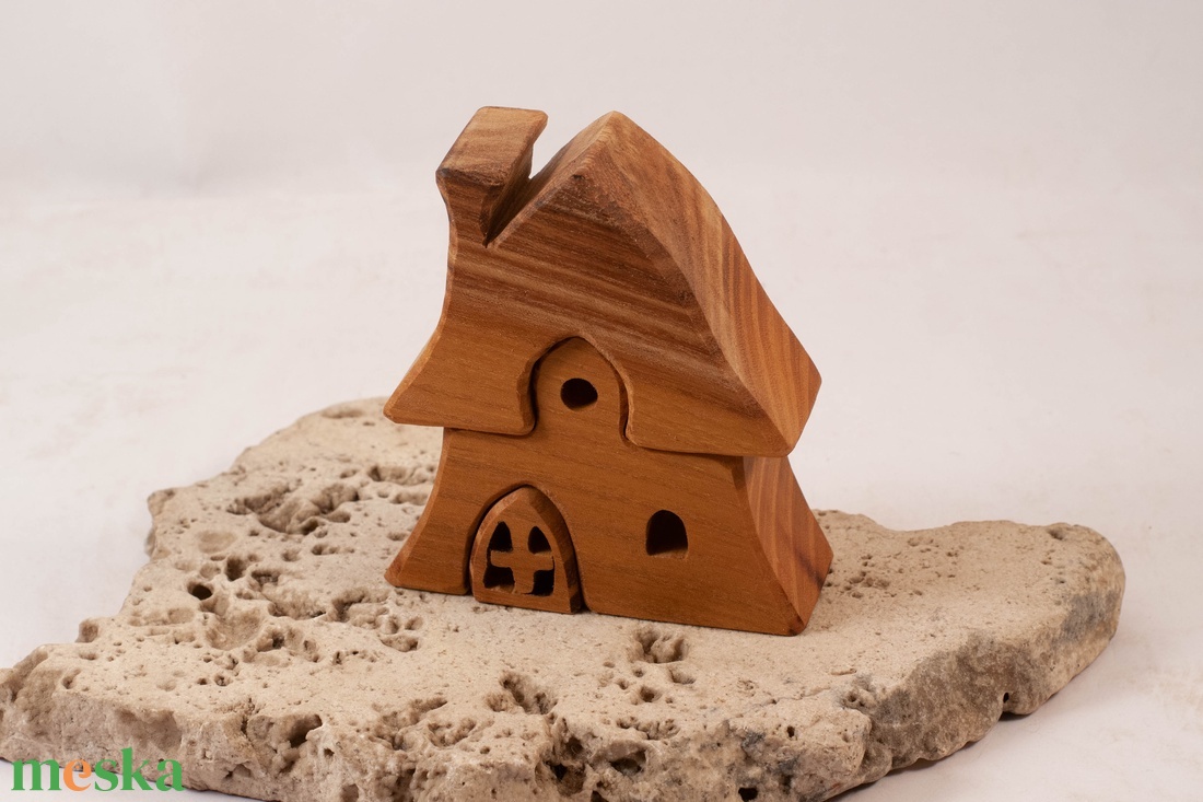  Fa házikó, fa építő, kirakó - játék & sport - építőjáték - Meska.hu