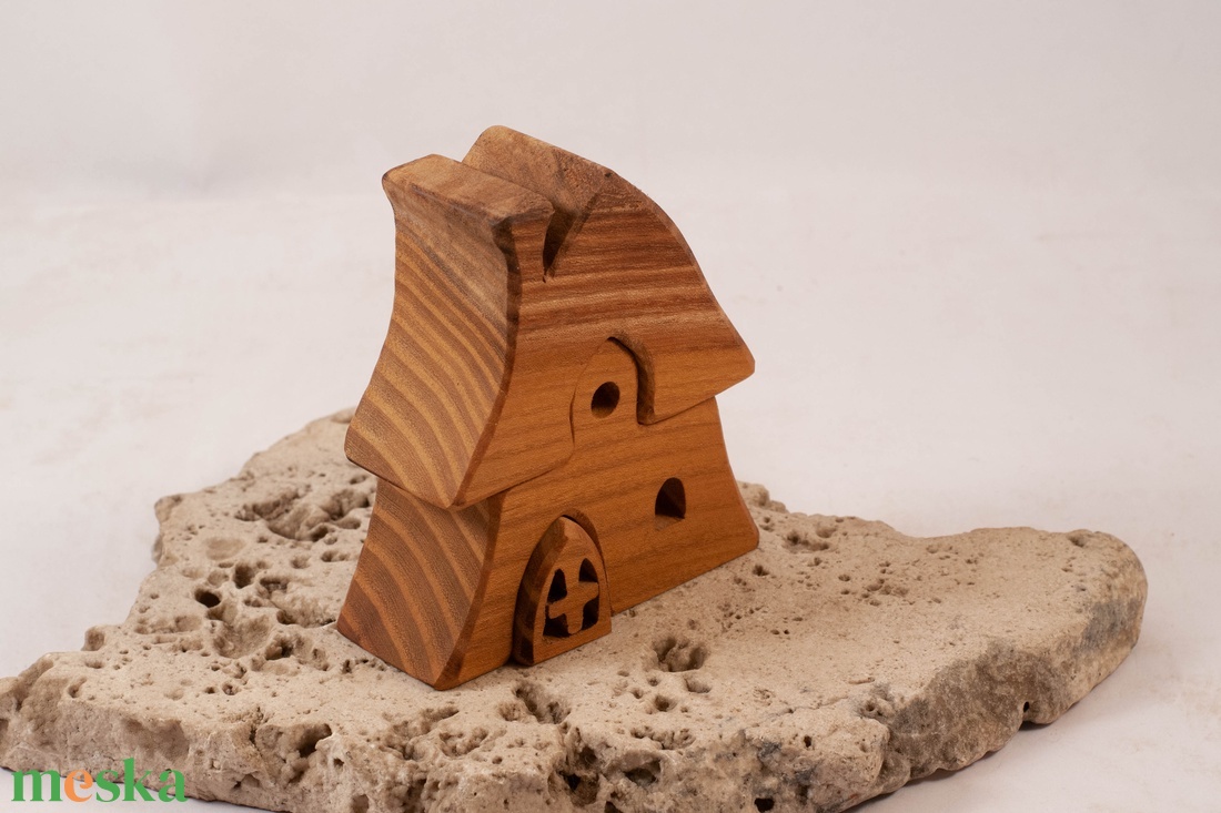  Fa házikó, fa építő, kirakó - játék & sport - építőjáték - Meska.hu