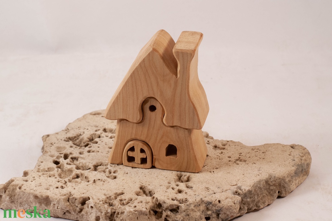  Fa házikó, fa építő, kirakó - játék & sport - építőjáték - Meska.hu