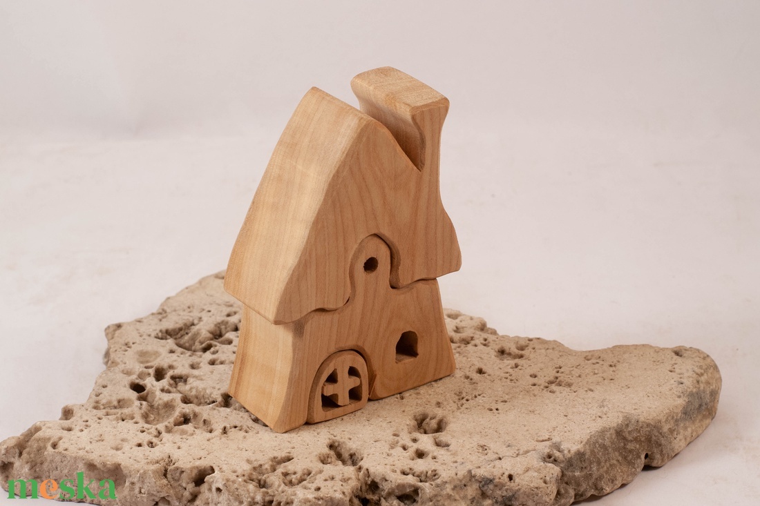  Fa házikó, fa építő, kirakó - játék & sport - építőjáték - Meska.hu