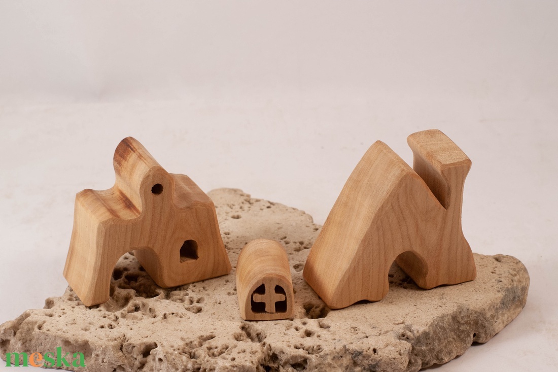  Fa házikó, fa építő, kirakó - játék & sport - építőjáték - Meska.hu