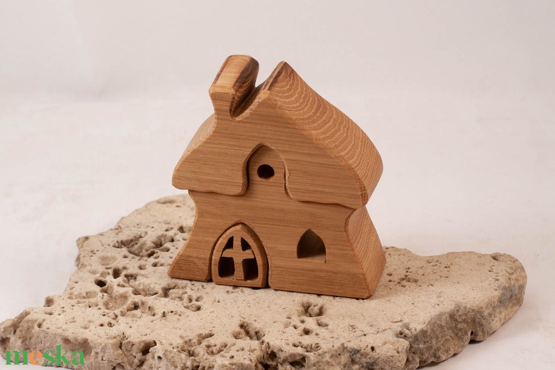  Fa házikó, fa építő, kirakó - játék & sport - építőjáték - Meska.hu