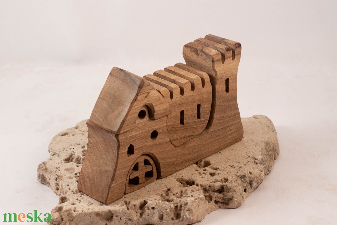 Fa várkastély, fa építő, kirakó - játék & sport - építőjáték - Meska.hu