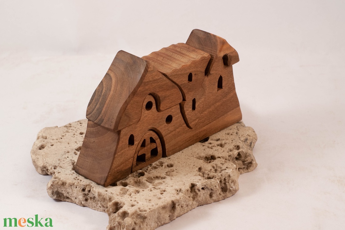  Fa várkastély, fa építő, kirakó - játék & sport - építőjáték - Meska.hu