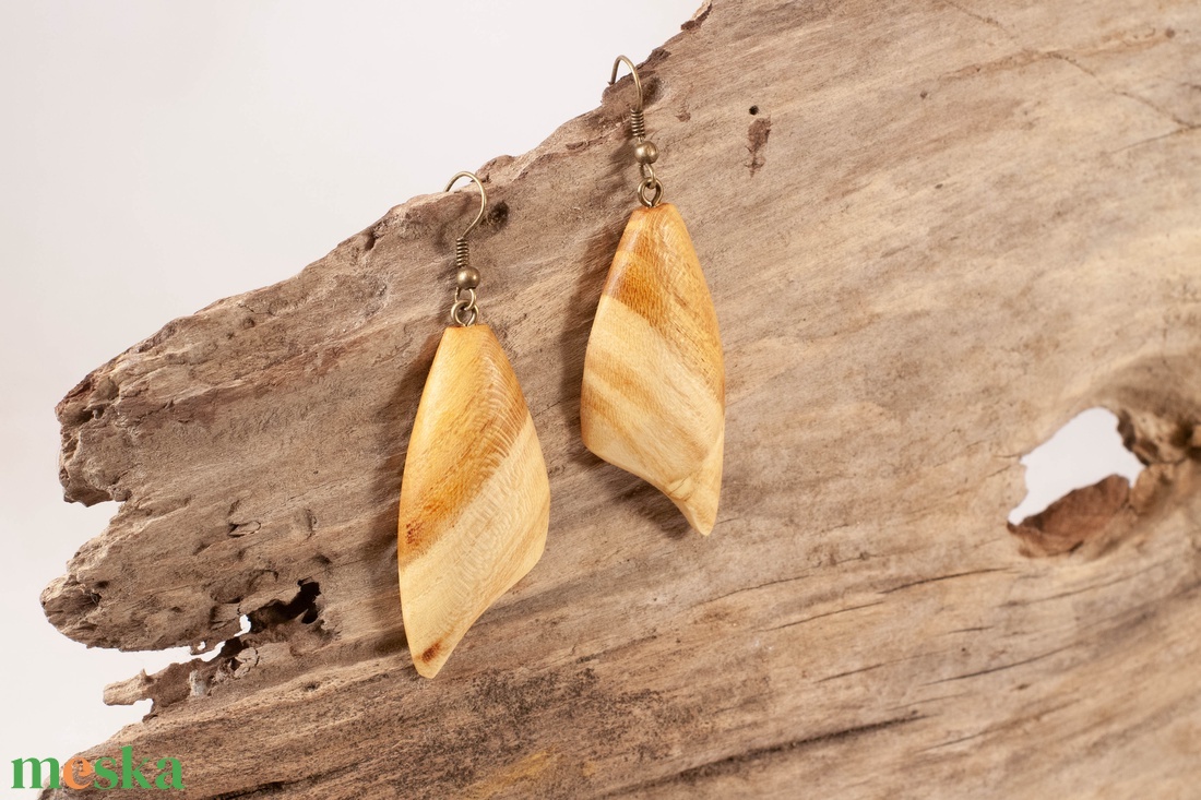 Fa fülbevaló - ékszer - fülbevaló - lógó fülbevaló - Meska.hu