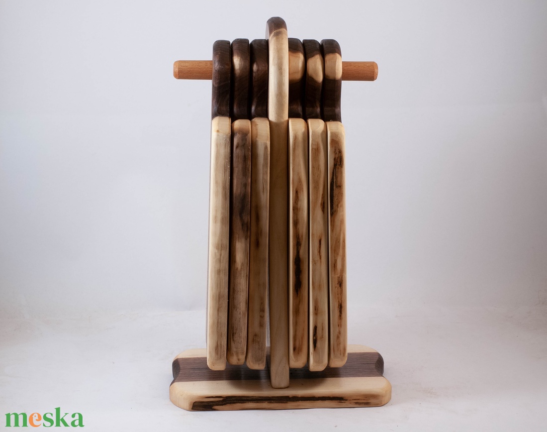  vágódeszka szett, tartóval 6 db-os - otthon & életmód - konyhafelszerelés, tálalás - sütés, főzés - vágódeszka - Meska.hu