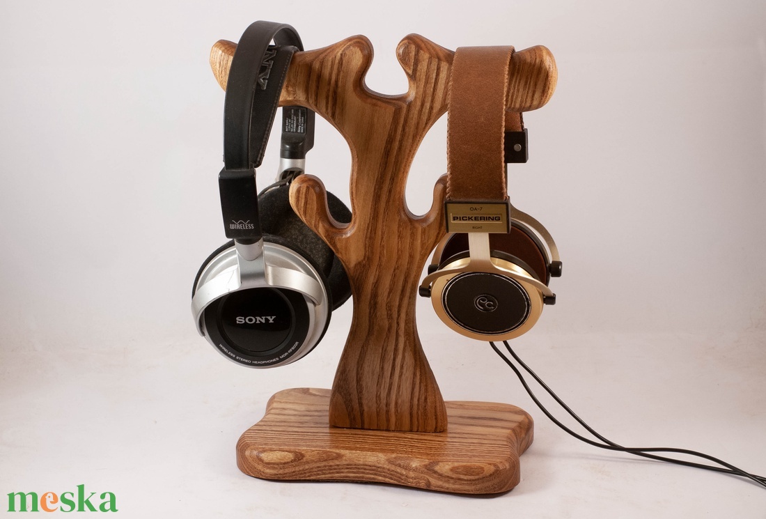 Fejhallgató tartó, állvány, dupla - otthon & életmód - tárolás & rendszerezés - íróasztali tároló - Meska.hu