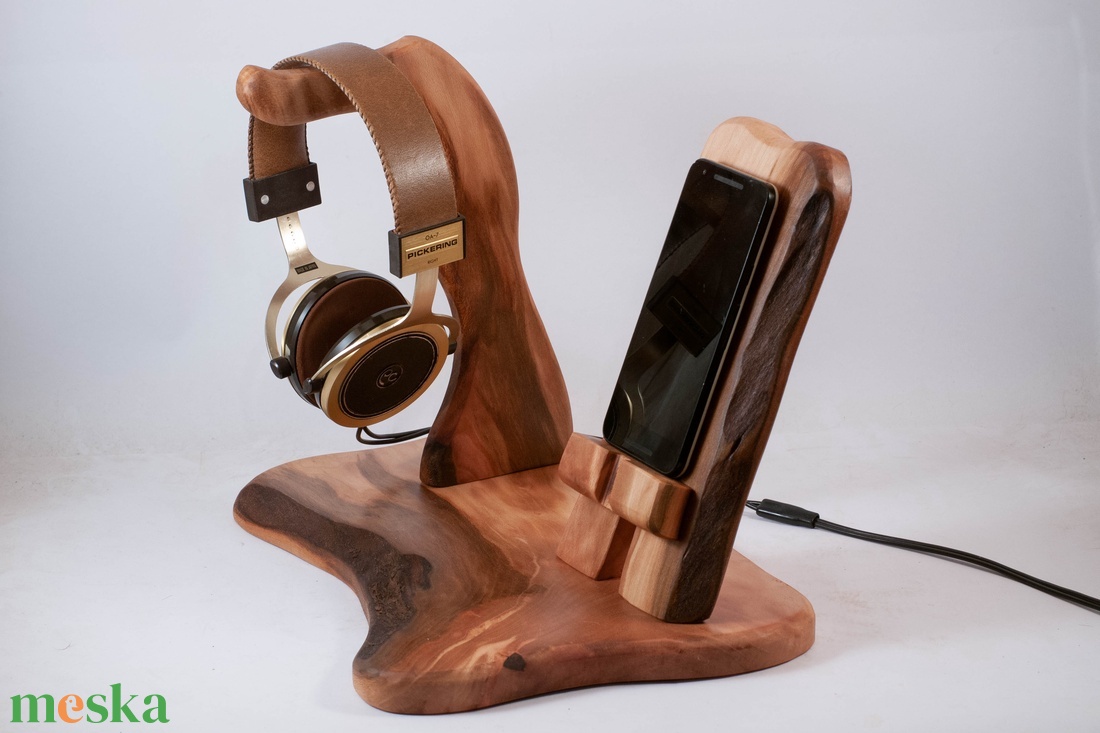 Fejhallgató, és mobiltelefon tartó, asztali rendező - otthon & életmód - tárolás & rendszerezés - íróasztali tároló - Meska.hu