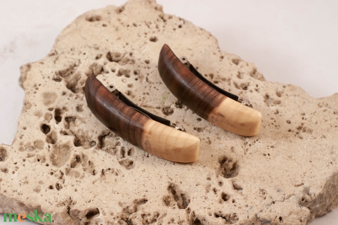 Mini fa franciacsat szett, hajcsat pár - ruha & divat - hajdísz & hajcsat - hajcsat & hajtű - Meska.hu