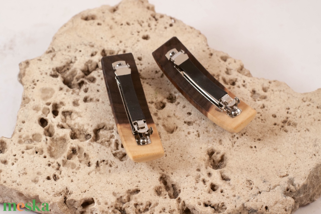 Mini fa franciacsat szett, hajcsat pár - ruha & divat - hajdísz & hajcsat - hajcsat & hajtű - Meska.hu