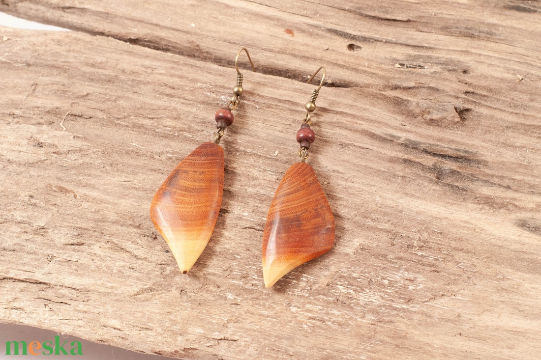 Fa fülbevaló - ékszer - fülbevaló - lógó fülbevaló - Meska.hu