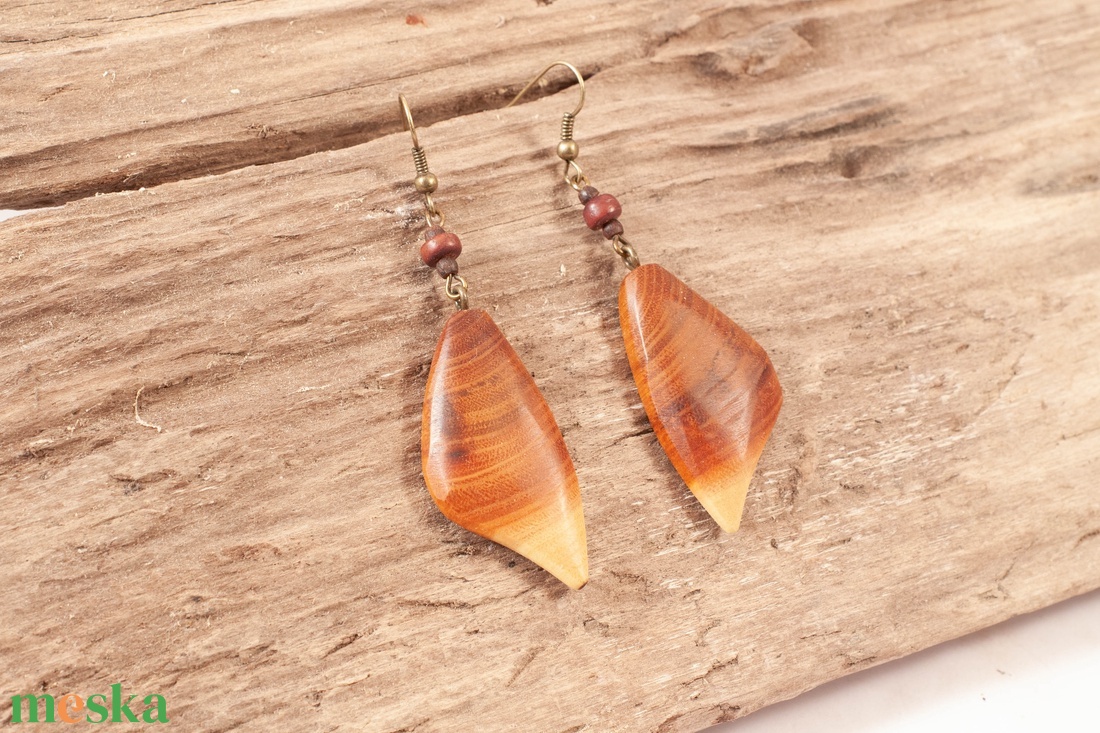 Fa fülbevaló - ékszer - fülbevaló - lógó fülbevaló - Meska.hu