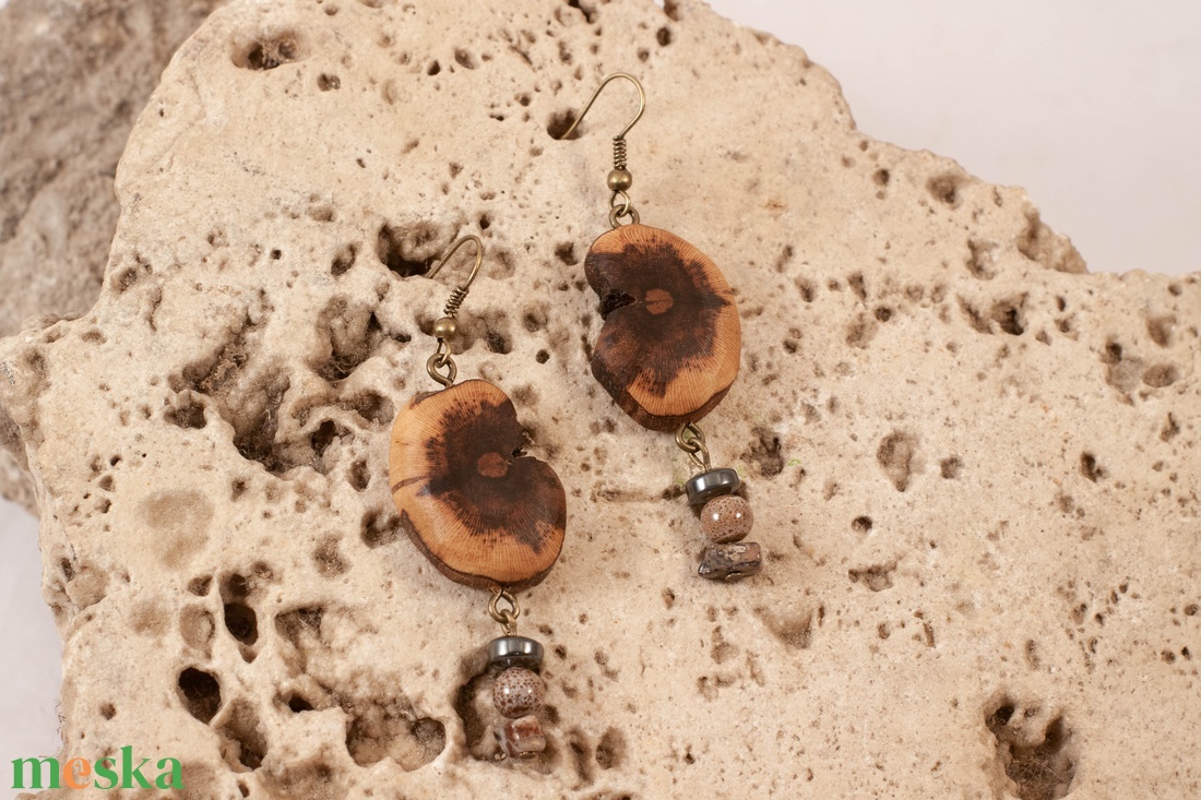 Fa fülbevaló - ékszer - fülbevaló - lógó fülbevaló - Meska.hu