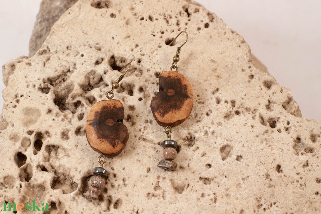 Fa fülbevaló - ékszer - fülbevaló - lógó fülbevaló - Meska.hu