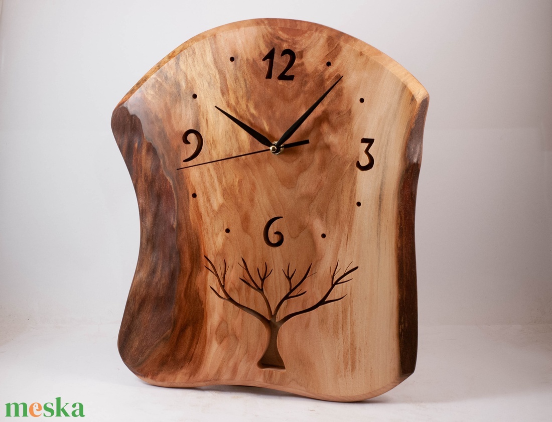 Fa falióra, rusztikus faóra,  - otthon & életmód - dekoráció - fali és függő dekoráció - falióra & óra - Meska.hu