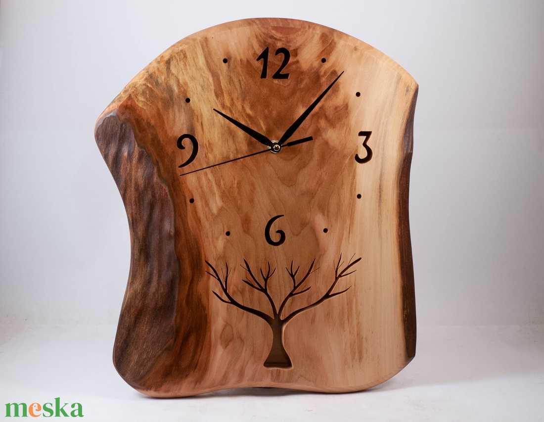 Fa falióra, rusztikus faóra,  - otthon & életmód - dekoráció - fali és függő dekoráció - falióra & óra - Meska.hu