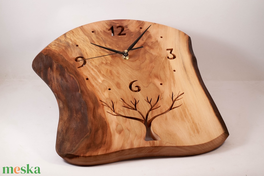 Fa falióra, rusztikus faóra,  - otthon & életmód - dekoráció - fali és függő dekoráció - falióra & óra - Meska.hu