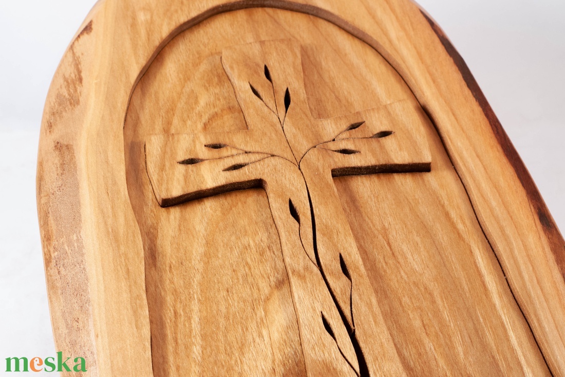 Mintás kereszt, fakereszt falidísz - otthon & életmód - vallás - kereszt - Meska.hu