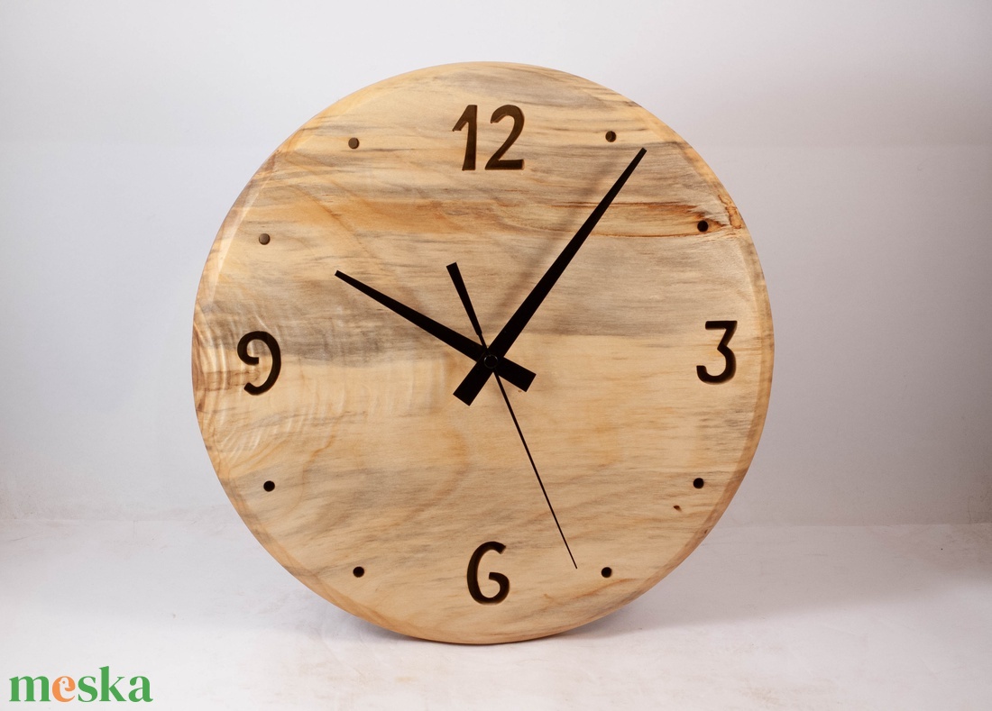 Fa falióra, kerek faóra,  - otthon & életmód - dekoráció - fali és függő dekoráció - falióra & óra - Meska.hu