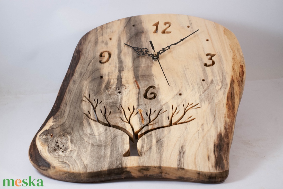 Fa falióra, rusztikus faóra,  - otthon & életmód - dekoráció - fali és függő dekoráció - falióra & óra - Meska.hu