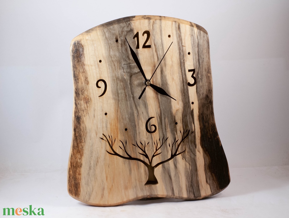 Fa falióra, rusztikus faóra,  - otthon & életmód - dekoráció - fali és függő dekoráció - falióra & óra - Meska.hu