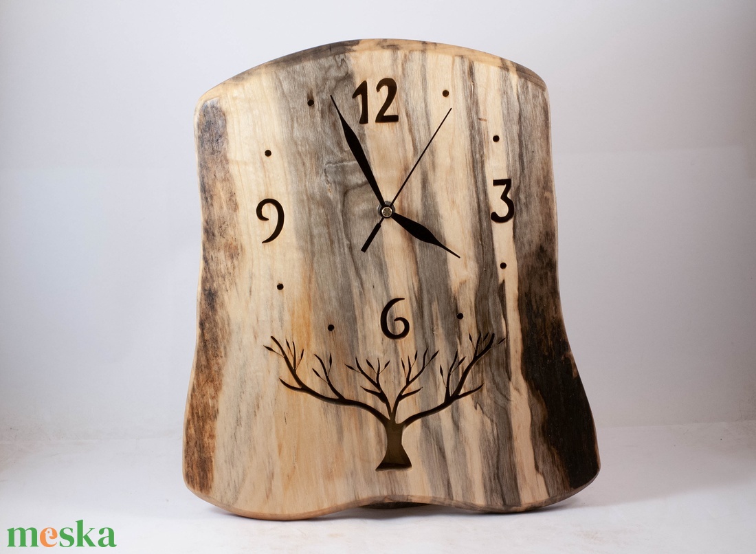 Fa falióra, rusztikus faóra,  - otthon & életmód - dekoráció - fali és függő dekoráció - falióra & óra - Meska.hu