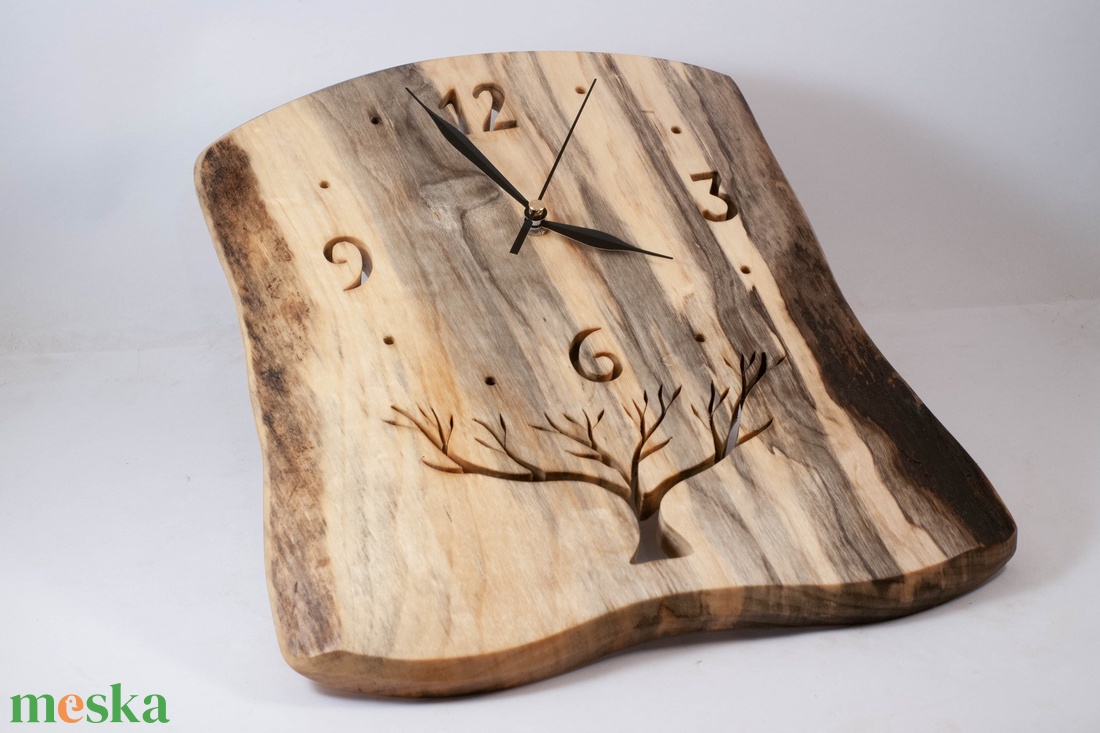 Fa falióra, rusztikus faóra,  - otthon & életmód - dekoráció - fali és függő dekoráció - falióra & óra - Meska.hu