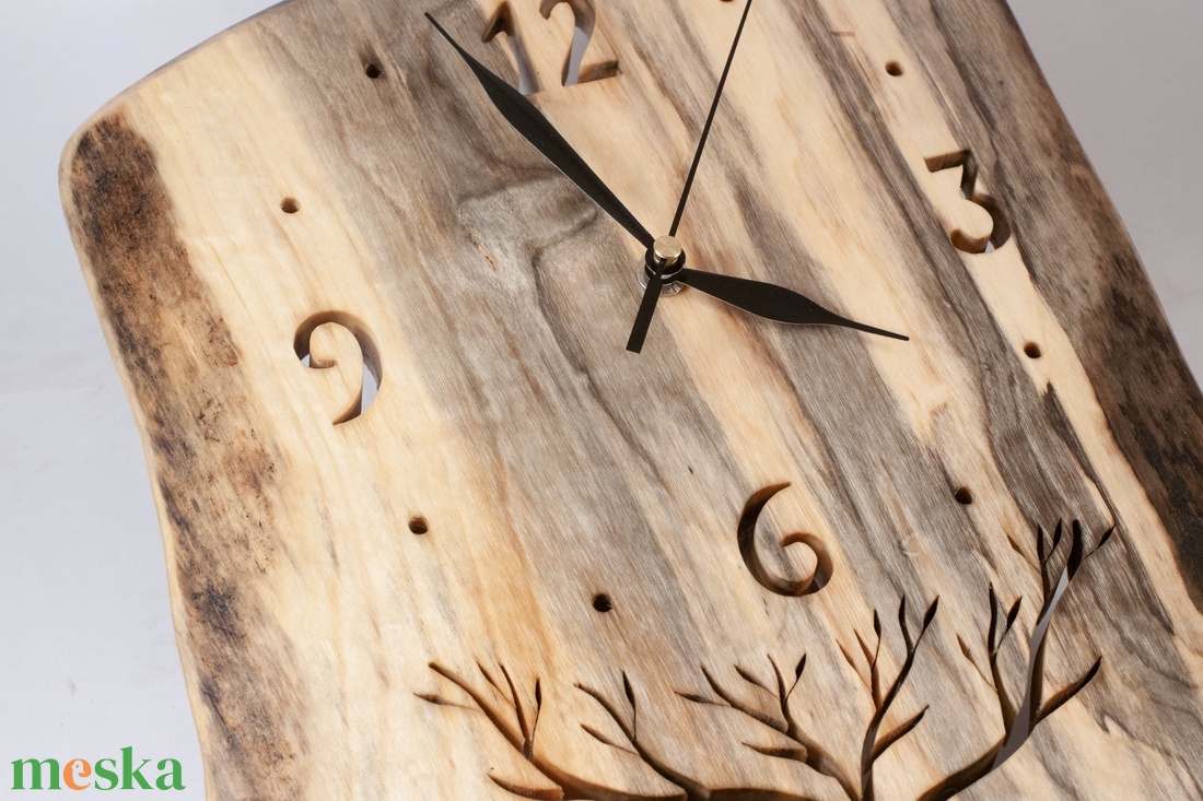 Fa falióra, rusztikus faóra,  - otthon & életmód - dekoráció - fali és függő dekoráció - falióra & óra - Meska.hu