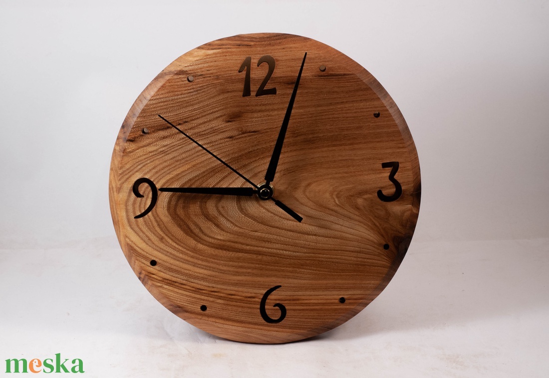 Fa falióra, kerek faóra,  - otthon & életmód - dekoráció - fali és függő dekoráció - falióra & óra - Meska.hu