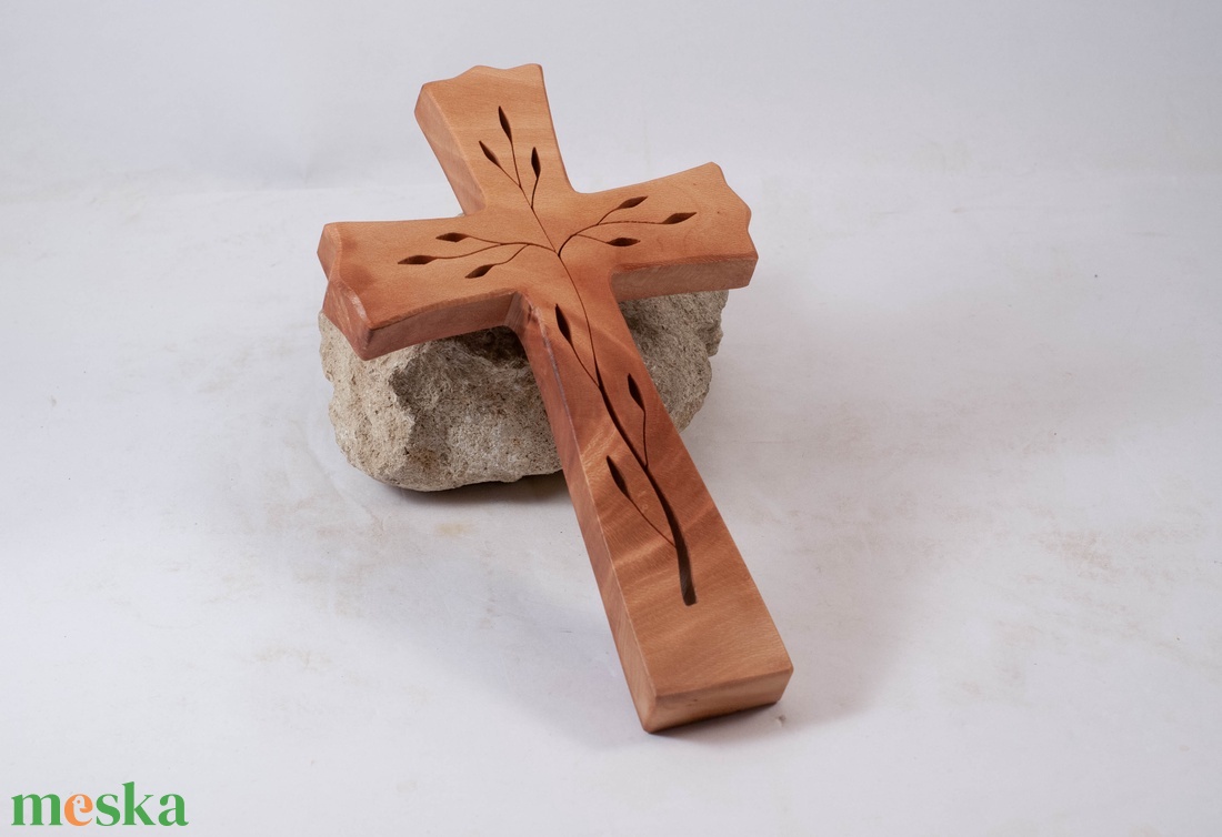 Mintás fakereszt, fali kereszt  - otthon & életmód - vallás - kereszt - Meska.hu