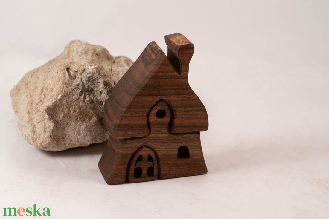 Fa házikó, fa építő, kirakó - játék & sport - építőjáték - Meska.hu