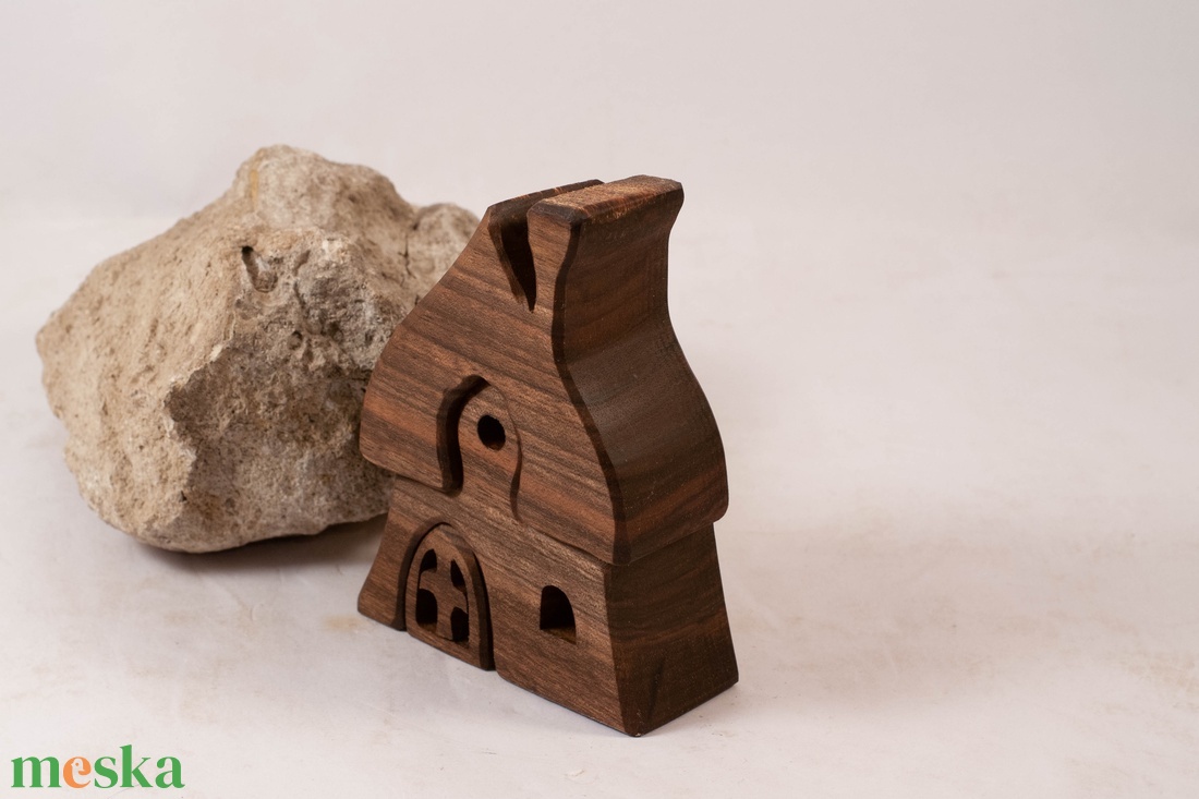  Fa házikó, fa építő, kirakó - játék & sport - építőjáték - Meska.hu