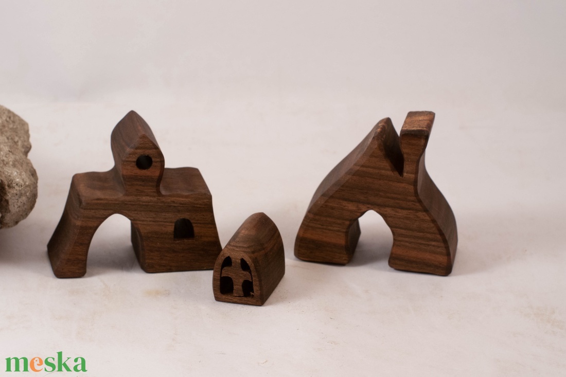  Fa házikó, fa építő, kirakó - játék & sport - építőjáték - Meska.hu