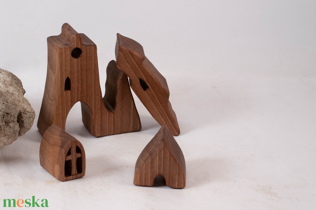  Fa templom, várkastély, fa építő, kirakó - játék & sport - építőjáték - Meska.hu