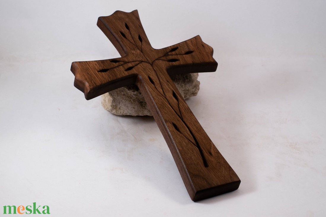 Mintás fakereszt, fali kereszt  - otthon & életmód - vallás - kereszt - Meska.hu