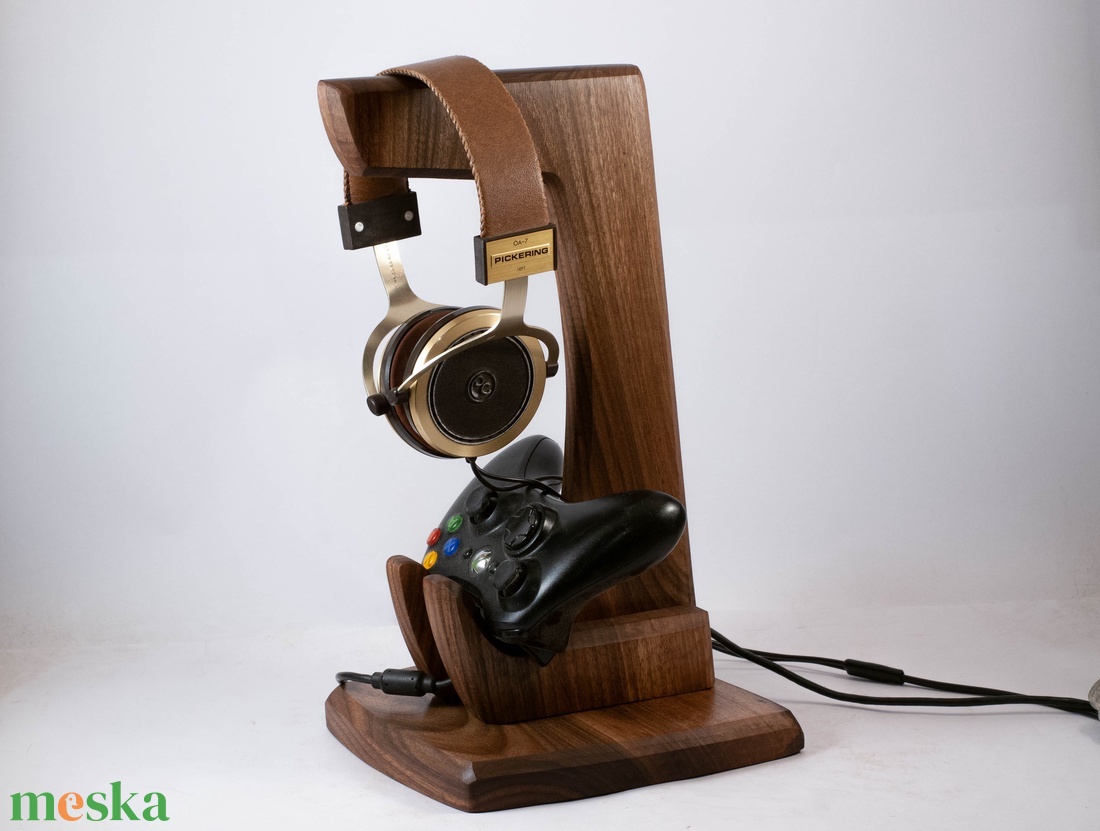 Fejhallgató, és kontroller tartó, asztali rendező - otthon & életmód - tárolás & rendszerezés - íróasztali tároló - Meska.hu