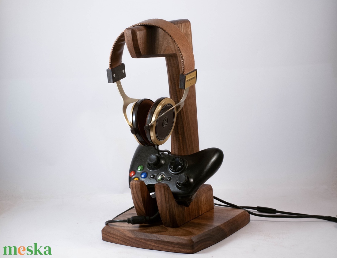 Fejhallgató, és kontroller tartó, asztali rendező - otthon & életmód - tárolás & rendszerezés - íróasztali tároló - Meska.hu