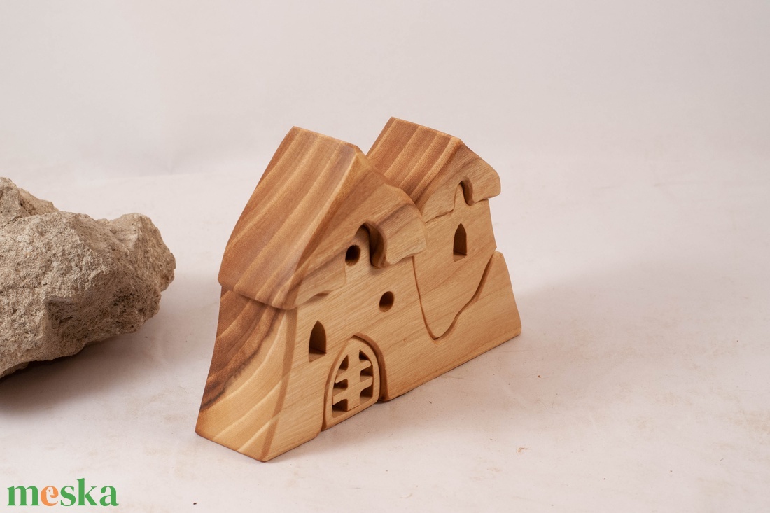  Fa várkastély,  fa építő, kirakó - játék & sport - építőjáték - Meska.hu