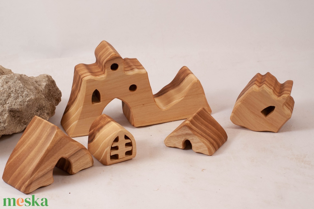  Fa várkastély,  fa építő, kirakó - játék & sport - építőjáték - Meska.hu