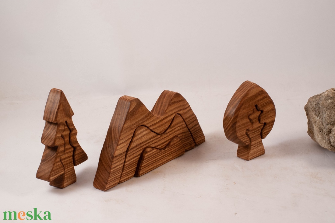  Fa tájképes kirakó, fa építő, kirakó - játék & sport - építőjáték - Meska.hu