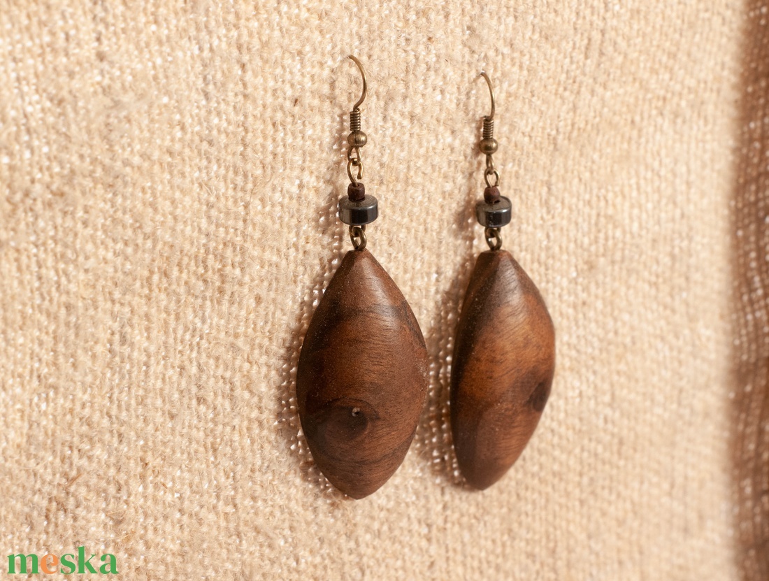Fa fülbevaló - ékszer - fülbevaló - lógó fülbevaló - Meska.hu