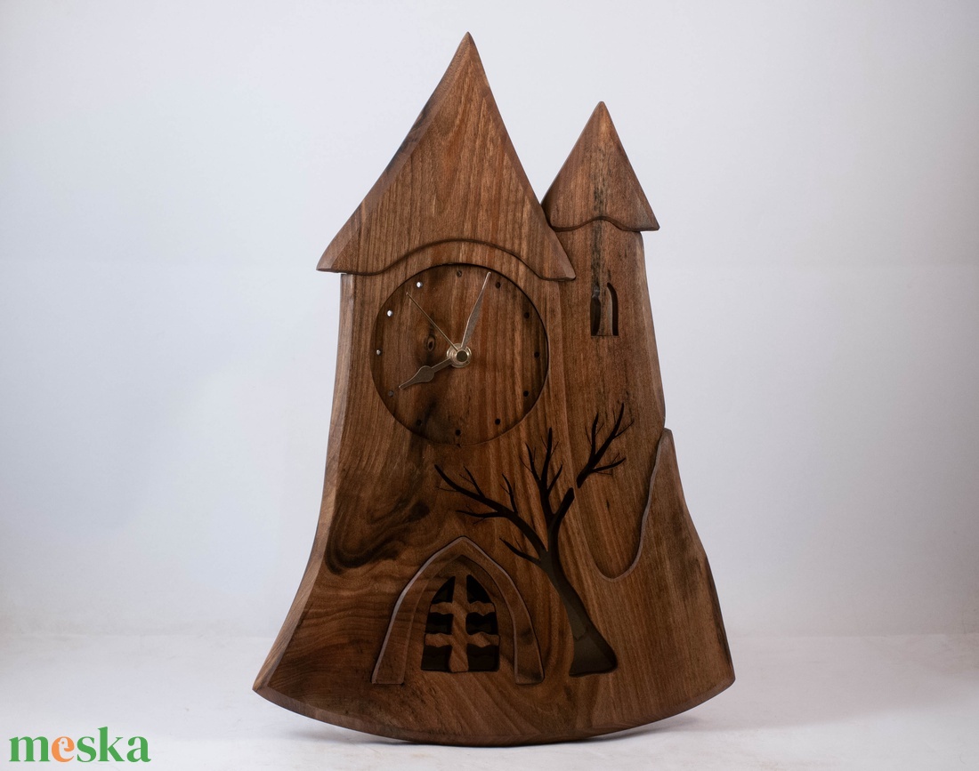 Tornyos falióra, fa falióra, faóra  - otthon & életmód - dekoráció - fali és függő dekoráció - falióra & óra - Meska.hu