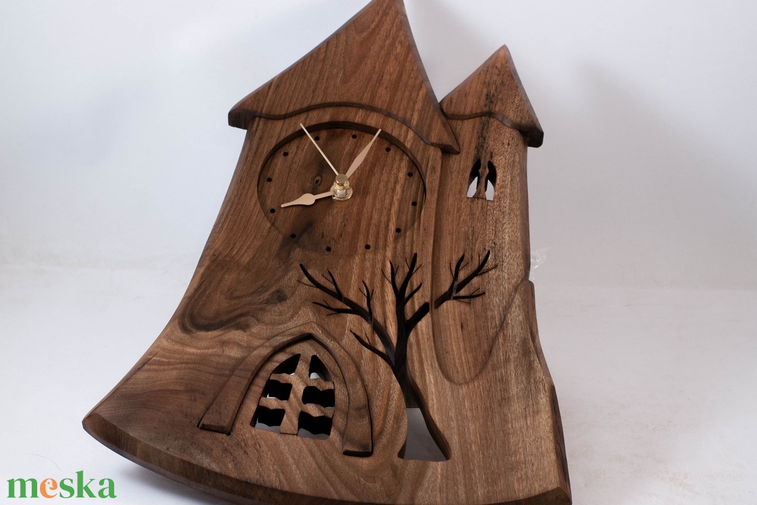 Tornyos falióra, fa falióra, faóra  - otthon & életmód - dekoráció - fali és függő dekoráció - falióra & óra - Meska.hu