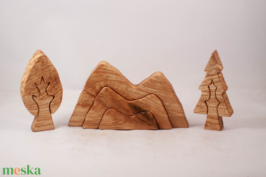  Fa tájképes kirakó, fa építő, kirakó - játék & sport - építőjáték - Meska.hu