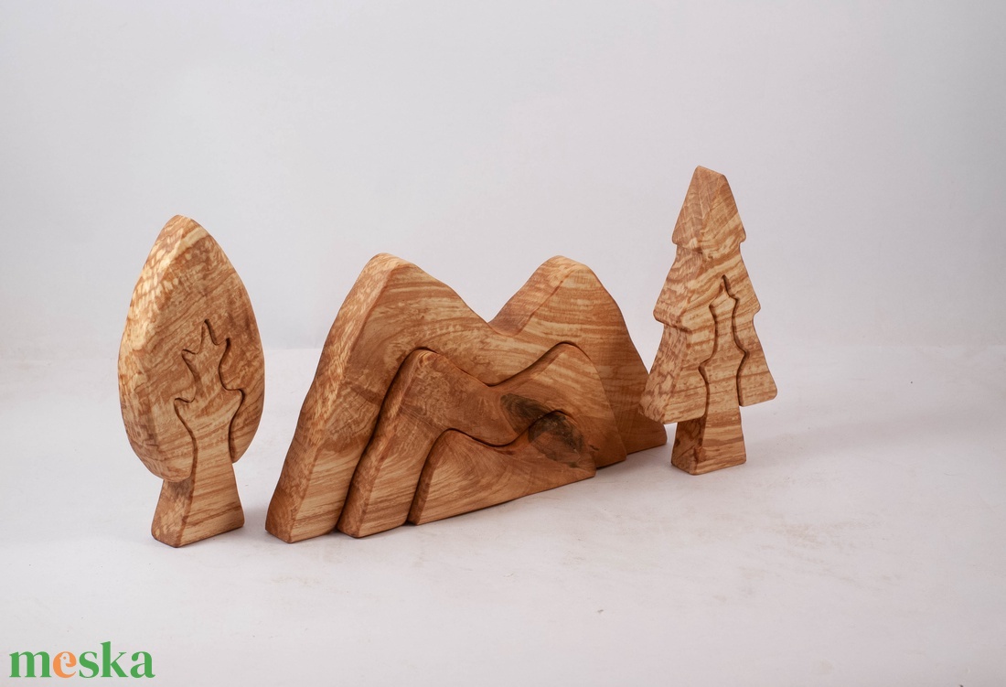  Fa tájképes kirakó, fa építő, kirakó - játék & sport - építőjáték - Meska.hu